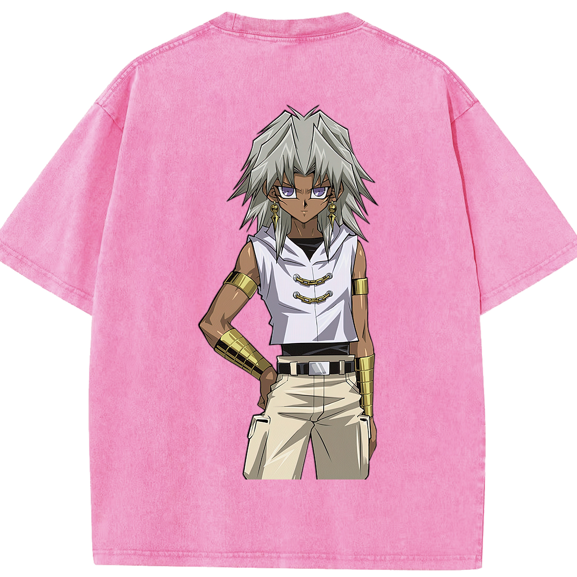（画像用） 遊☆戯☆王 Yu-Gi-Oh! 綿100% ヴィンテージ風 半袖Tシャツ（背面プリント）